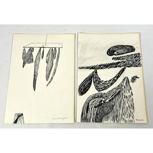 Louise Bourgeois - Sheaves and Inner Life offset lithographs: Louise Bourgeois - Sheaves and Inner Life offset lithographs Dimensions: H: 12 inches: W: 8.5 inches --- We offer curbside delivery to NYC, Manhattan, Close Brooklyn, Hoboken about a week after the la