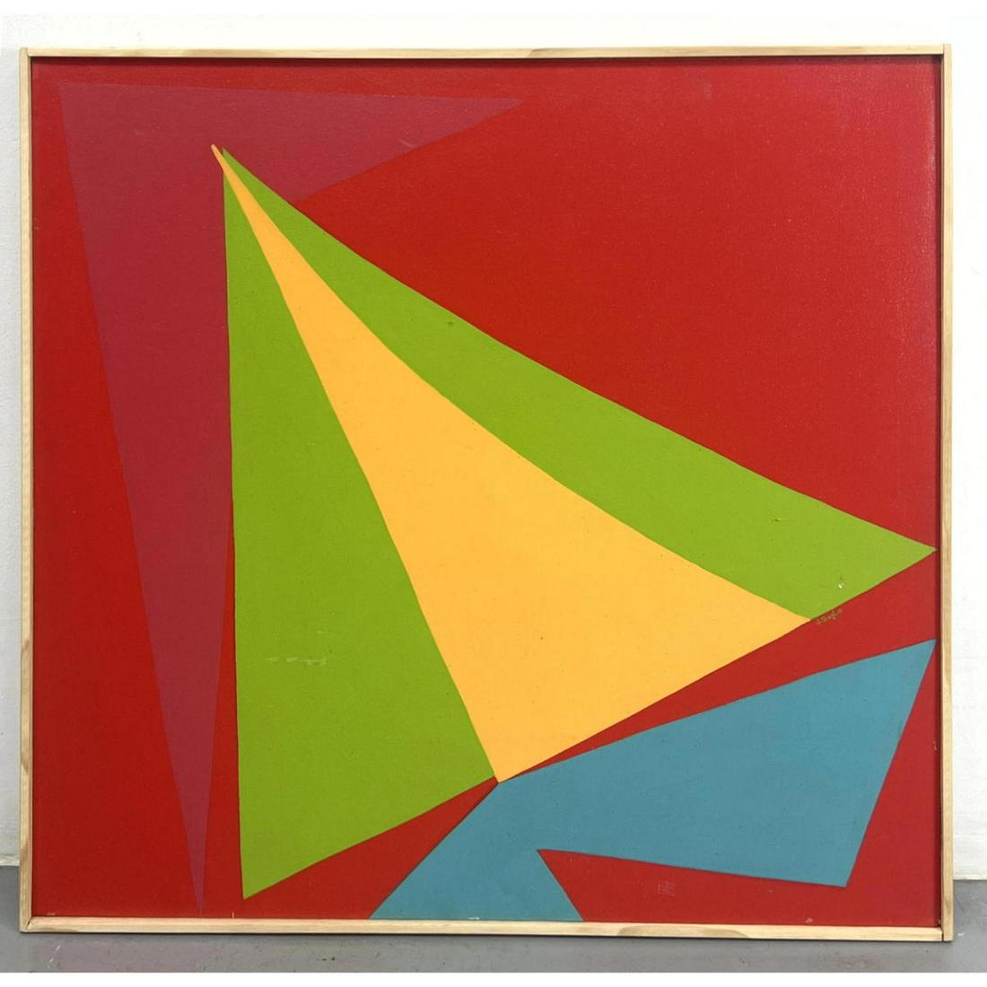 Colorful Modernist Painting. Artist Framed. Colorful graphic design. (1 of 5)
