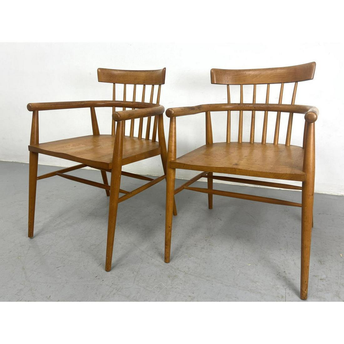 Pair Paul McCobb Style Captain Chairs. Branded authentic furniture. (1 of 10)