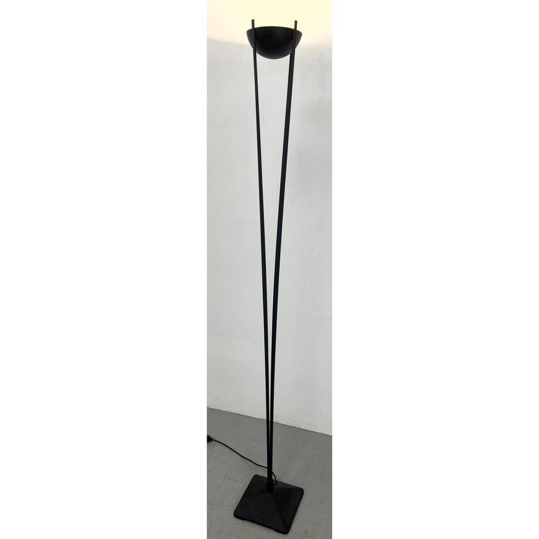 Modernist Black Metal Floor Lamp. Four thin tube arms support bowl form shade. Piotr Sierakowski sty (1 of 9)