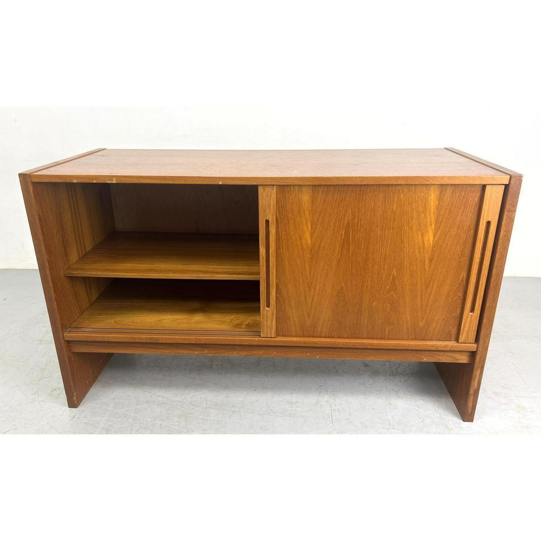 Danish Modern Teak Sliding Door Cabinet server Cabinet. (1 of 15)