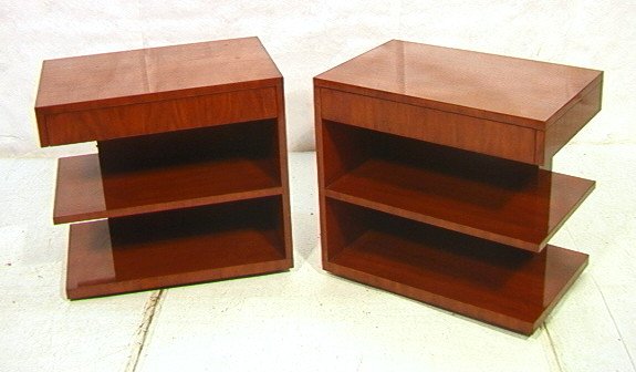 PR Ralph Lauren Rosewood Side Tables Stands. Fre: PR Ralph Lauren Rosewood Side Tables Stands. French Polish. Art Deco Styling. Tagged.-- Dimensions: H: 27.5 inches: W: 30 inches: D: 19 inches ---