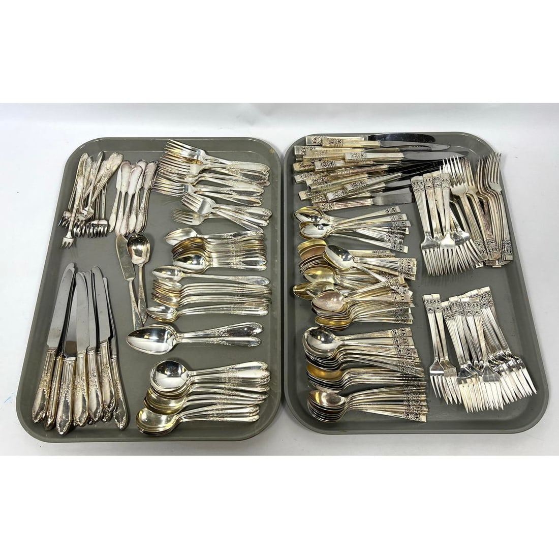 Large Group of Mixed Silver Plate Flatware. Some COMMUNITY Coronation pattern. Some KING EDWARD. Mul (1 of 11)