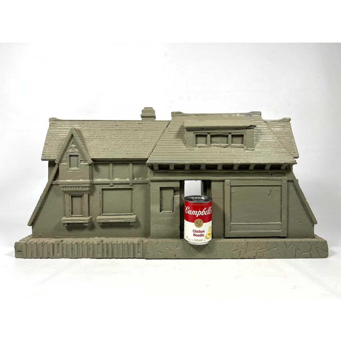 Antique Painted Architectural Model of Building. Possible Train Station. (1 of 14)