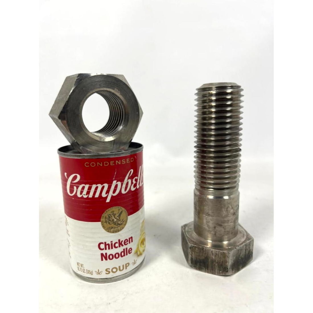 Oversized Salesman Sample Bolt for Power Plant, Industrial Application. 2 pieces. Heavy Metal. (1 of 9)