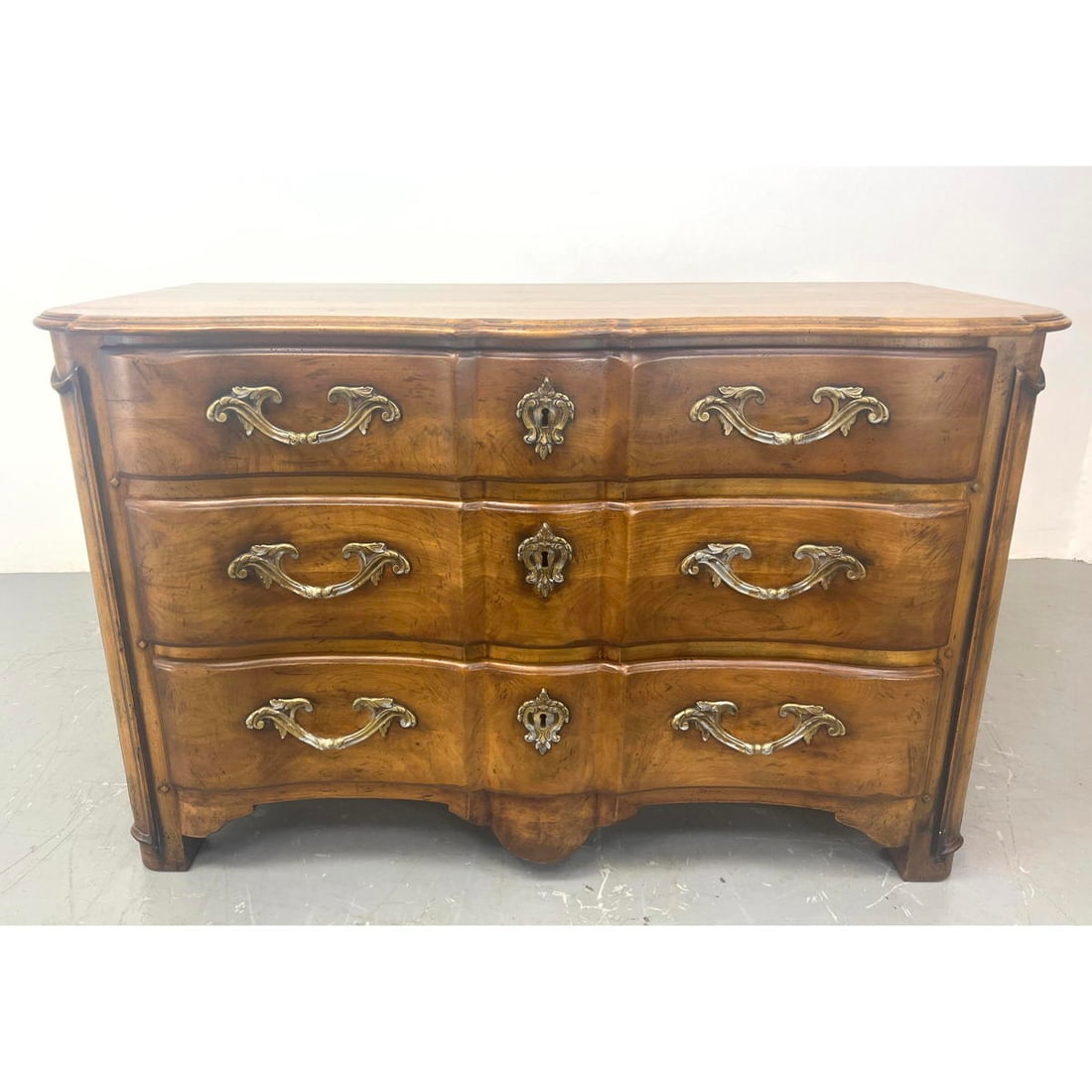 Polo by RALPH LAUREN Three Drawer Dresser Chest. Serpentine Front. Decorative brass hardware. Panele (1 of 14)