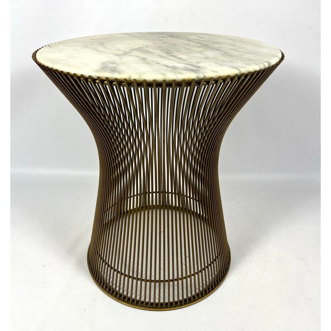 Warren Platner side table. Metal and marble (1 of 12)