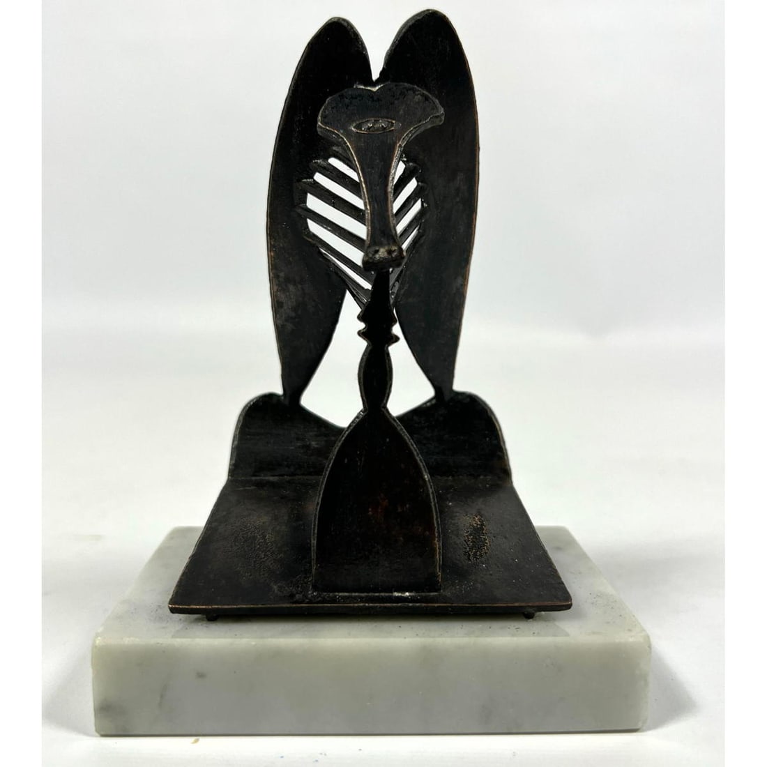 Chicago Picasso model sized sculpture. Marked 1967 CHGO PUB. BLDG. CHICAGO REPLICA CO. Cast metal (1 of 11)