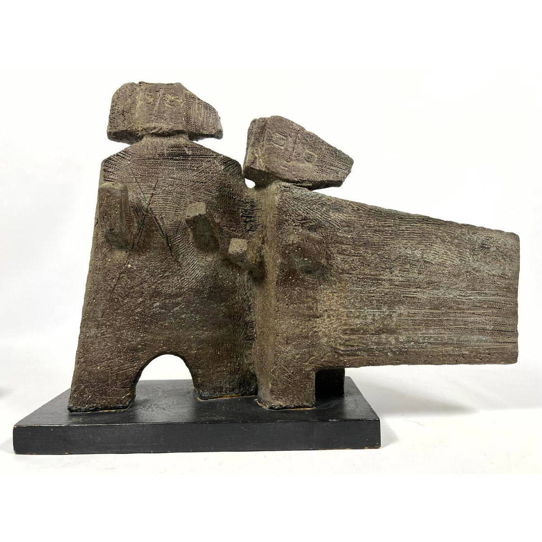 Margot Kempe Brutalist Ceramic Sculpture. Figural. Signed Kempe Auction