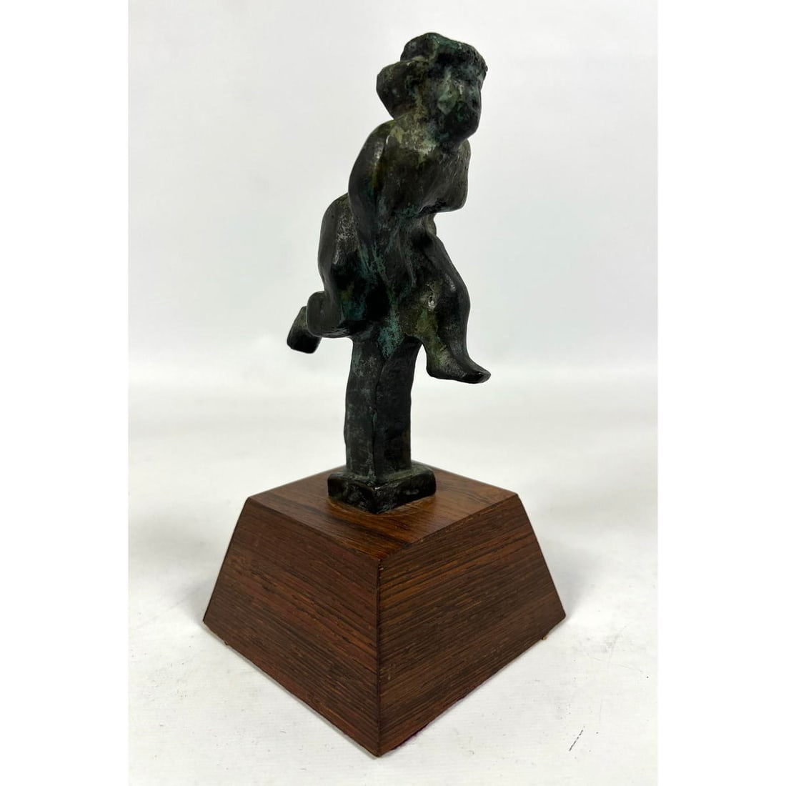 CHAIM GROSS Figural Bronze Sculpture. Female Figure on Stand; "Girl Pole Vaulter". Rosewood Base. Si (1 of 10)