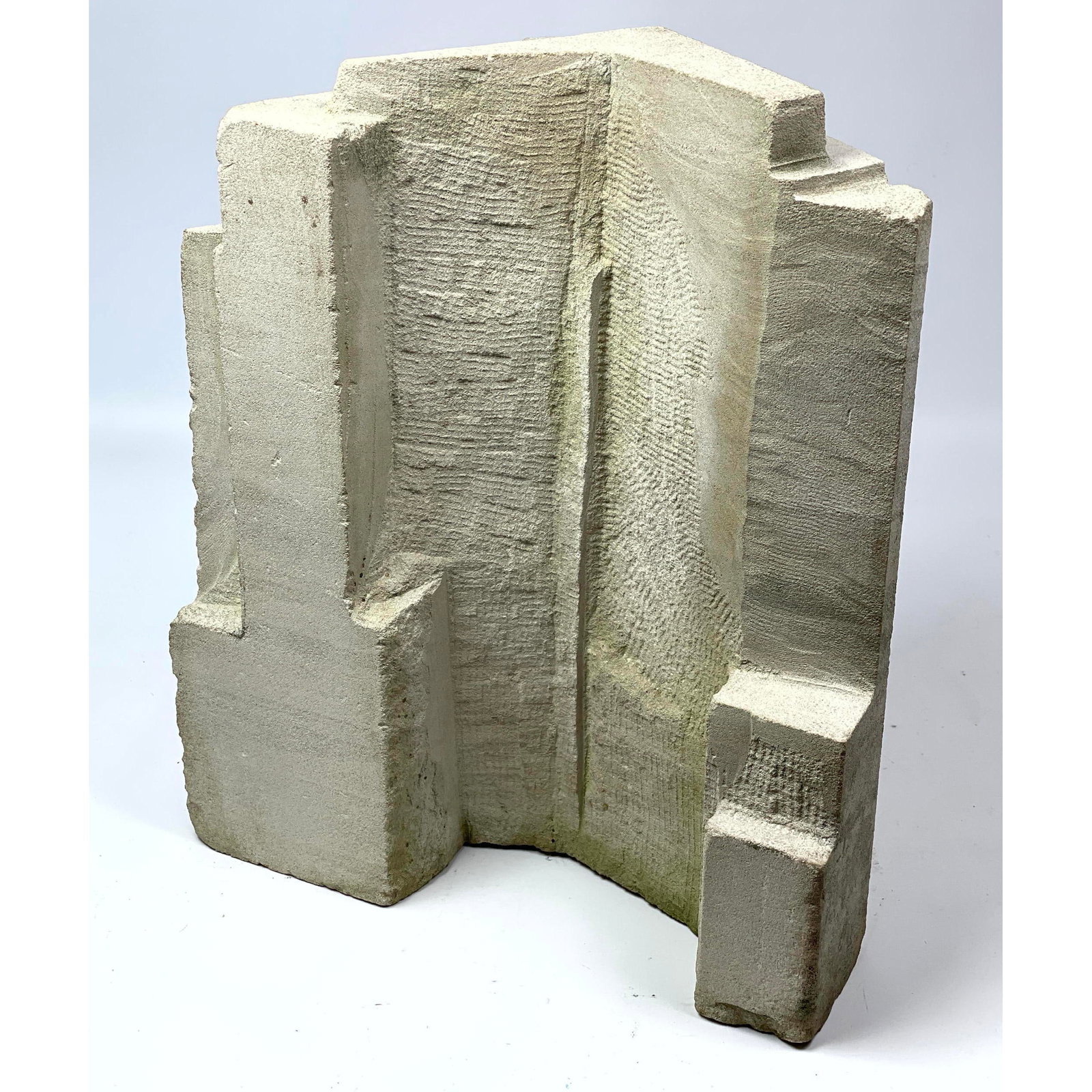 Joseph F Wynne Sandstone sculpture. Architectural Modern. Unsigned.: Joseph F Wynne Sandstone sculpture. Architectural Modern. Unsigned. H: 14 inches: W: 12 inches: D: 7.5 inches ---
