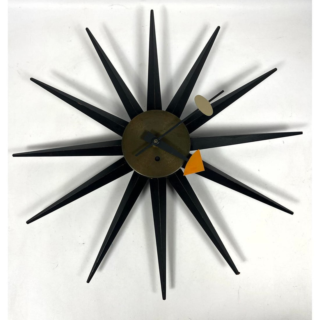 George Nelson Howard Miller Starburst wall clock. Marked. (1 of 15)