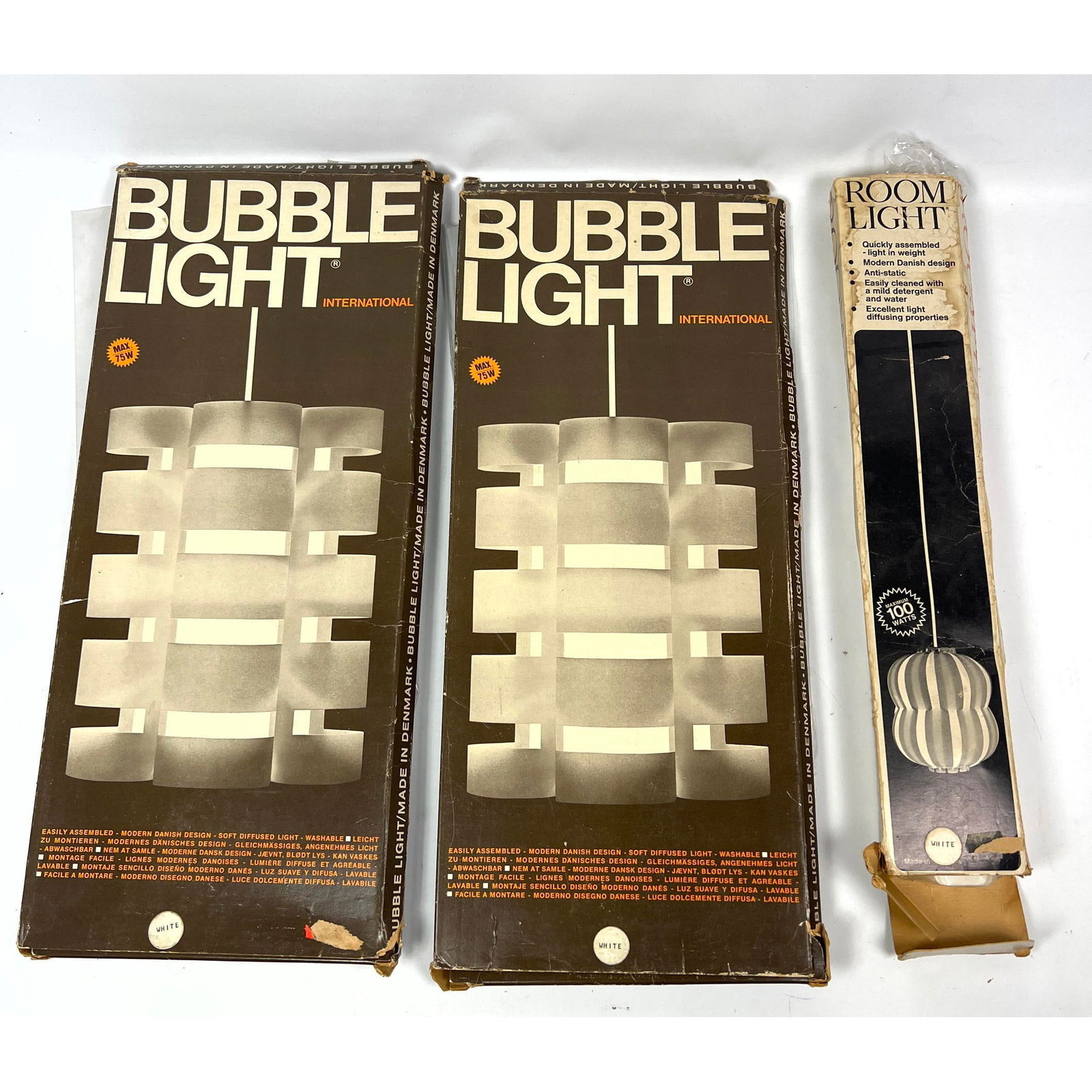 Set 3 Danish Modernist Bubble Lamps Kits. 2 Bubble Lights "International Hanging Chandeliers". 1 cor (1 of 11)