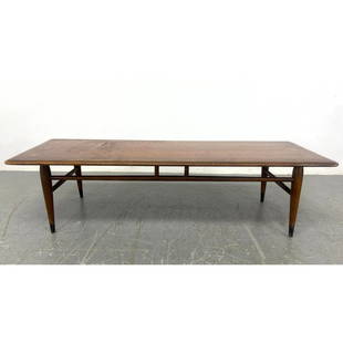 LANE Acclaim American Modern Walnut Coffee Table. Marked. Andre Bus.: LANE Acclaim American Modern Walnut Coffee Table. Marked. Andre Bus. H: 14.5 inches: W: 56 inches: D: 19 inches ---