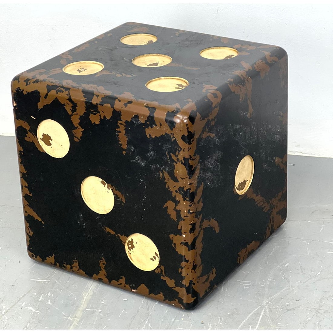 Contemporary Dice Cube Side Table. Man Cave. Game Room decor. (1 of 7)