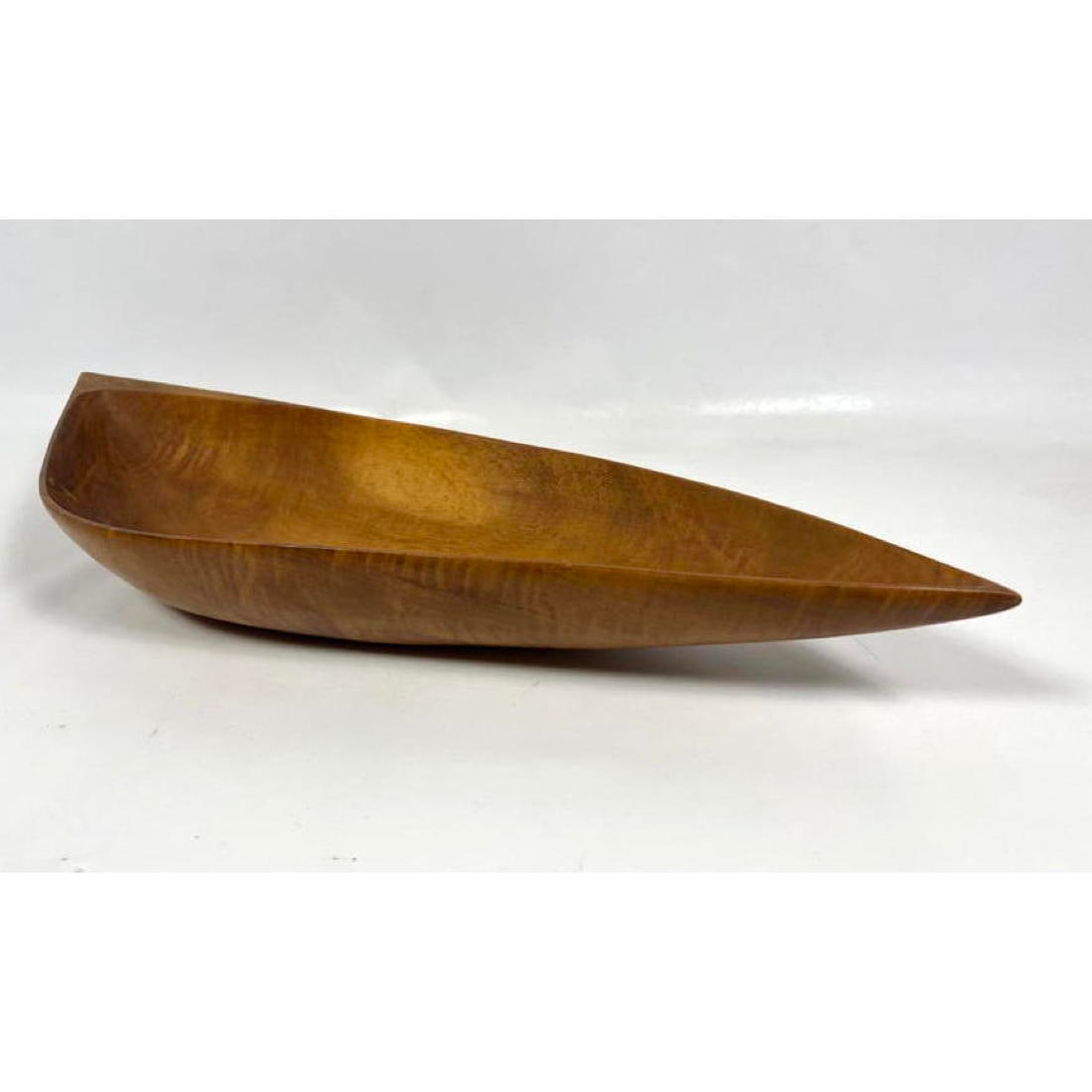 Arthur Umanoff Mid Century Large Taverneau Carved Wood Console Bowl for Pantalcraft (1 of 10)
