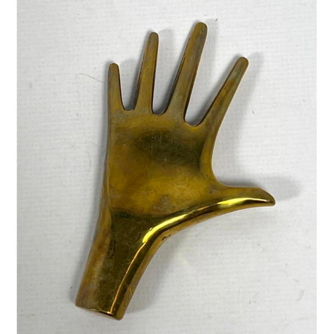 CARL AUBOCK Austrian Bronze Hand Paperweight. Miniature Hand Sculpture. Wiener Werkstatte. Model 422 (1 of 8)