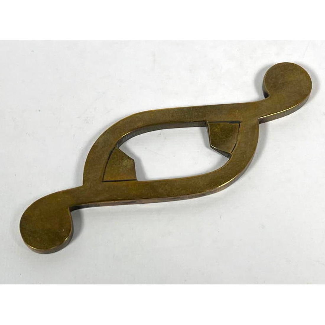 CARL AUBOCK Austrian Bronze Scroll Paperweight. Sculptural. Wiener Werkstatte. Signed. (1 of 10)