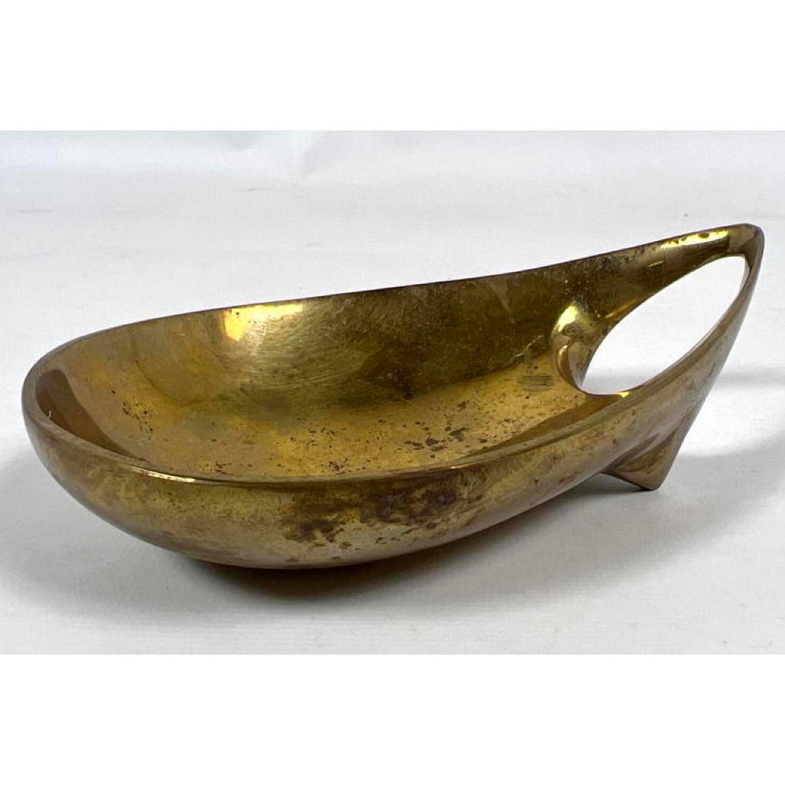 CARL AUBOCK Austrian Bronze Bowl. Organic Sculptural Footed Form. Wiener Werkstatte. Signed. (1 of 11)