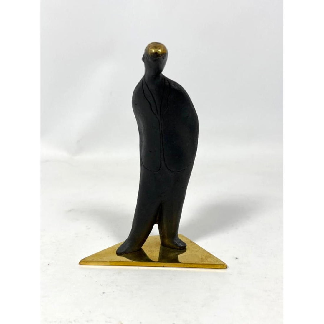 CARL AUBOCK Austrian Bronze Male Figure. Figural Sculpture. Wiener Werkstatte. Signed. (1 of 9)