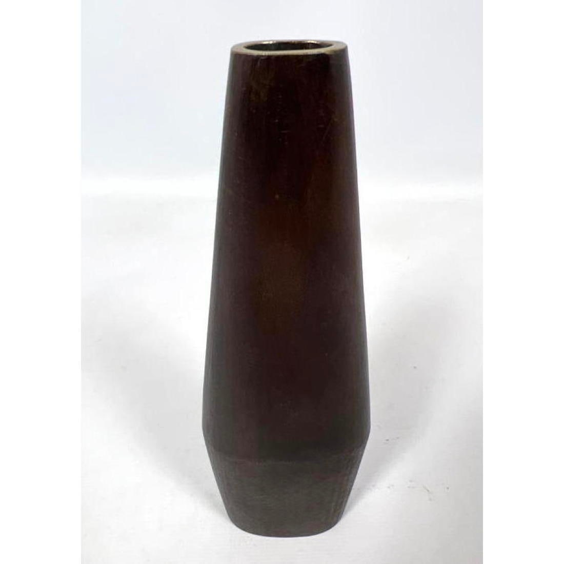 CARL AUBOCK Austrian Bronze Modernist Vase. Dark patina finish. Wiener Werkstatte. Signed. (1 of 10)