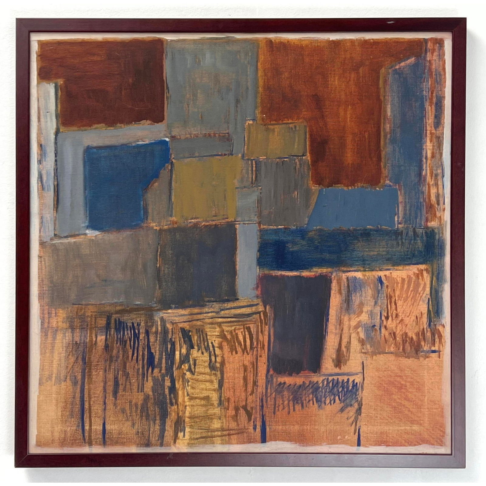 STUART EGNAL Modernist Abstract Oil Painting. Philadelphia Artist. "Lumina II" 1963. Oil on Canvas. (1 of 10)
