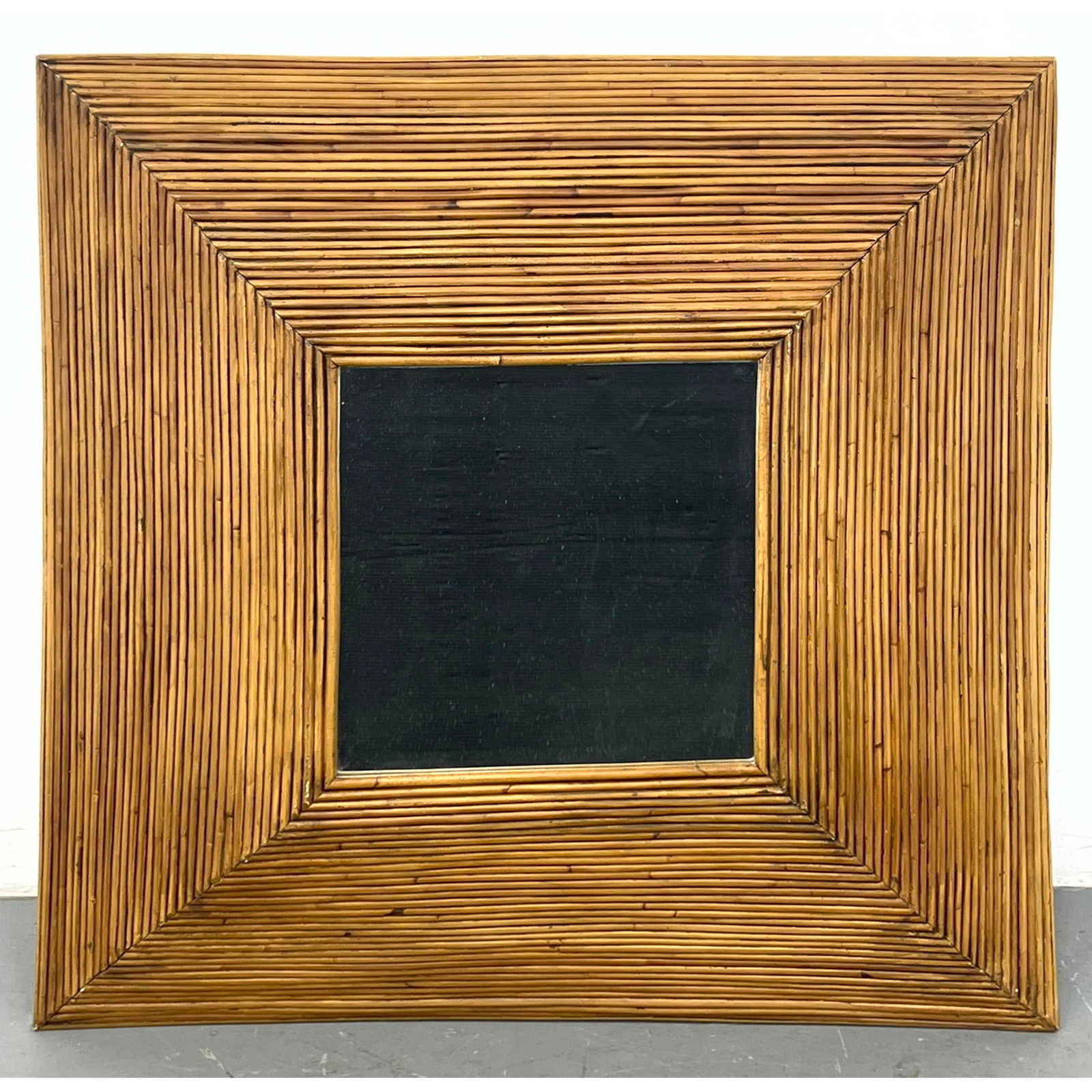 Decorative Miami Modern Pencil Reed Wall Mirror. Raised design. (1 of 7)