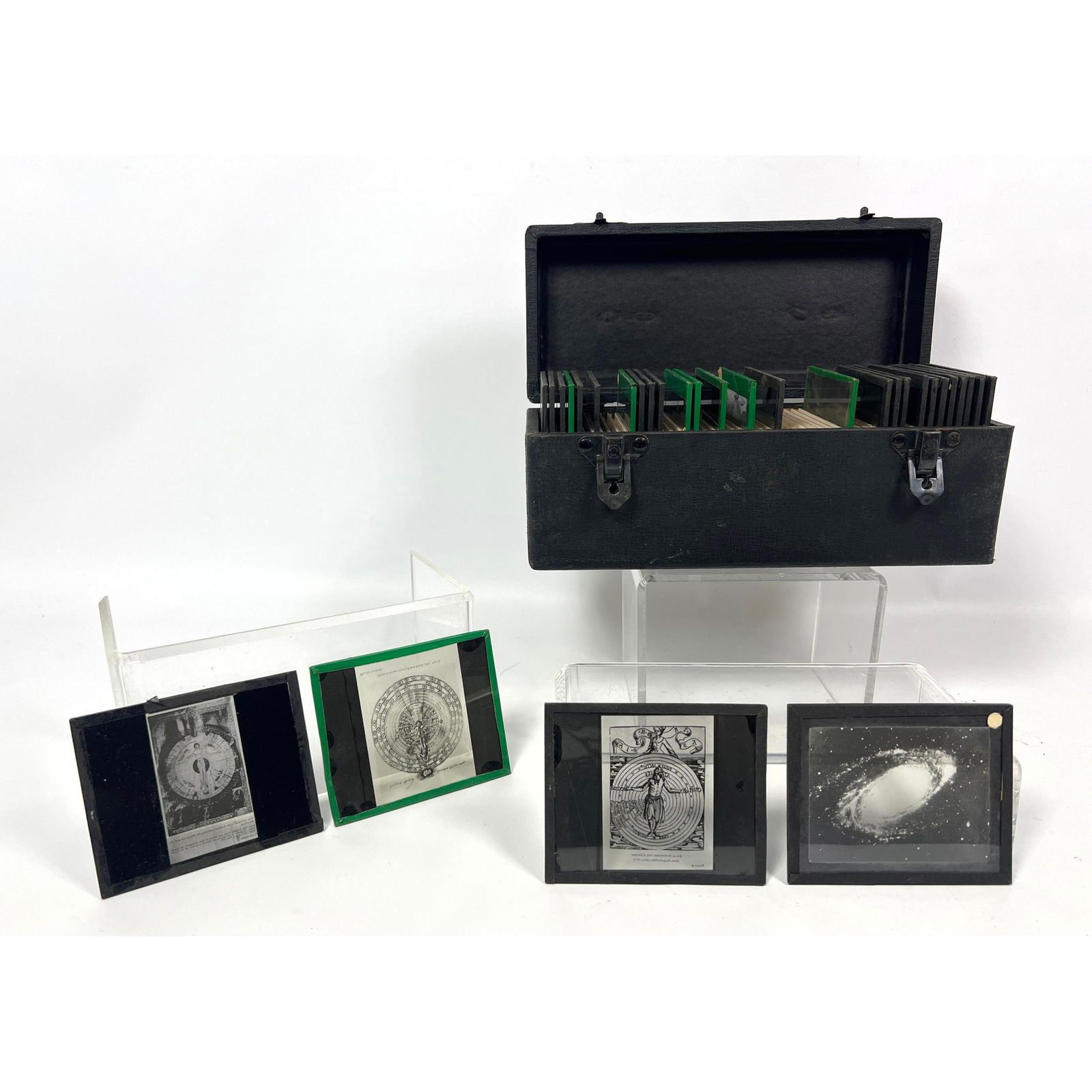 Space Collection Antique Glass Slides. In Case. Systems of the Universe. Astronomy. Nebulae, etc. (1 of 18)