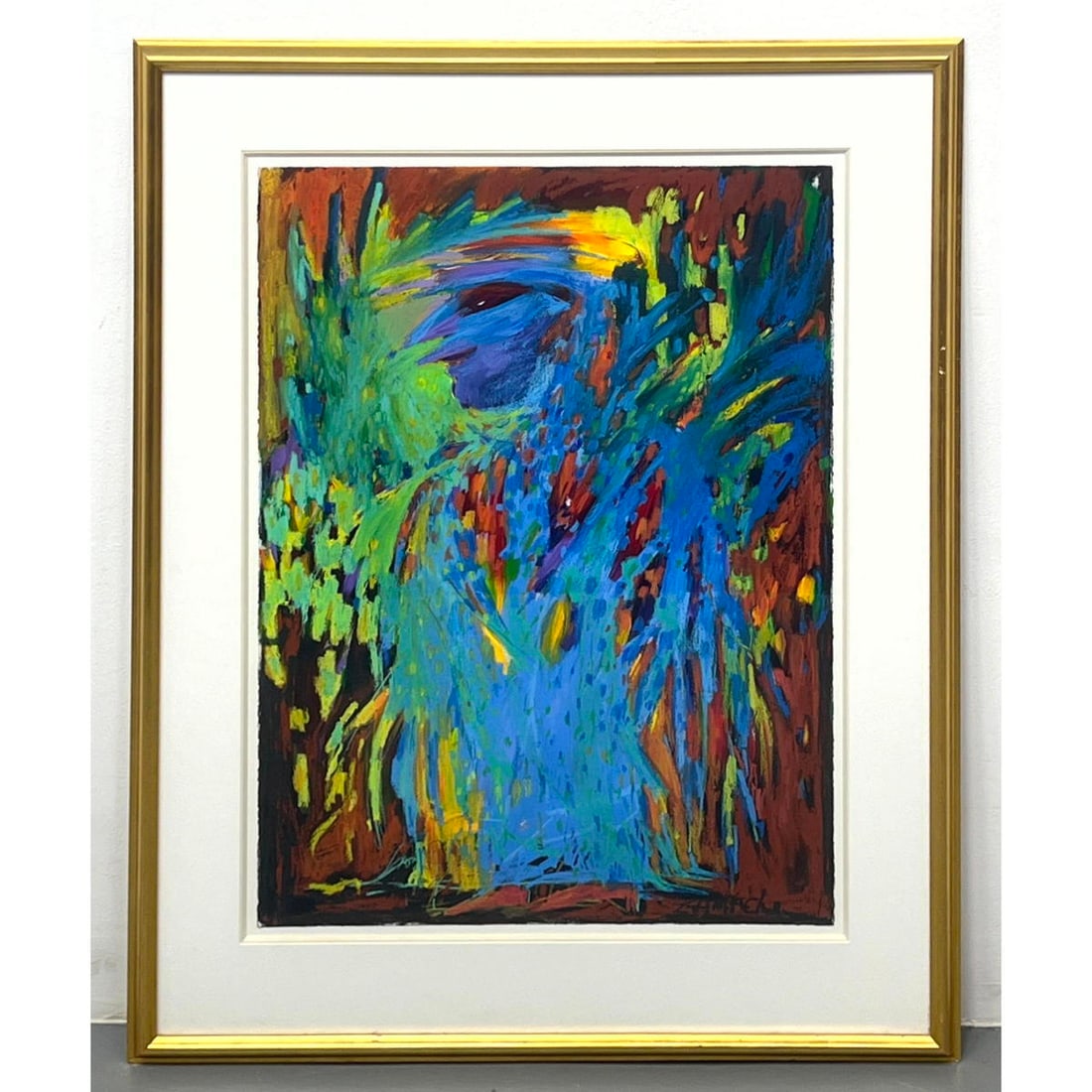 ELENE GAMACHE 1990 Mixed media on Art paper. "Elle ne reue qu'a cela": ELENE GAMACHE 1990 Mixed media on Art paper. "Elle ne reue qu'a cela" Dimensions: Image Size: H: 31 inches: W: 22 inches: Frame Height: 41 inches: Frame Width: 32 inches --- US Packing and Shipping ch
