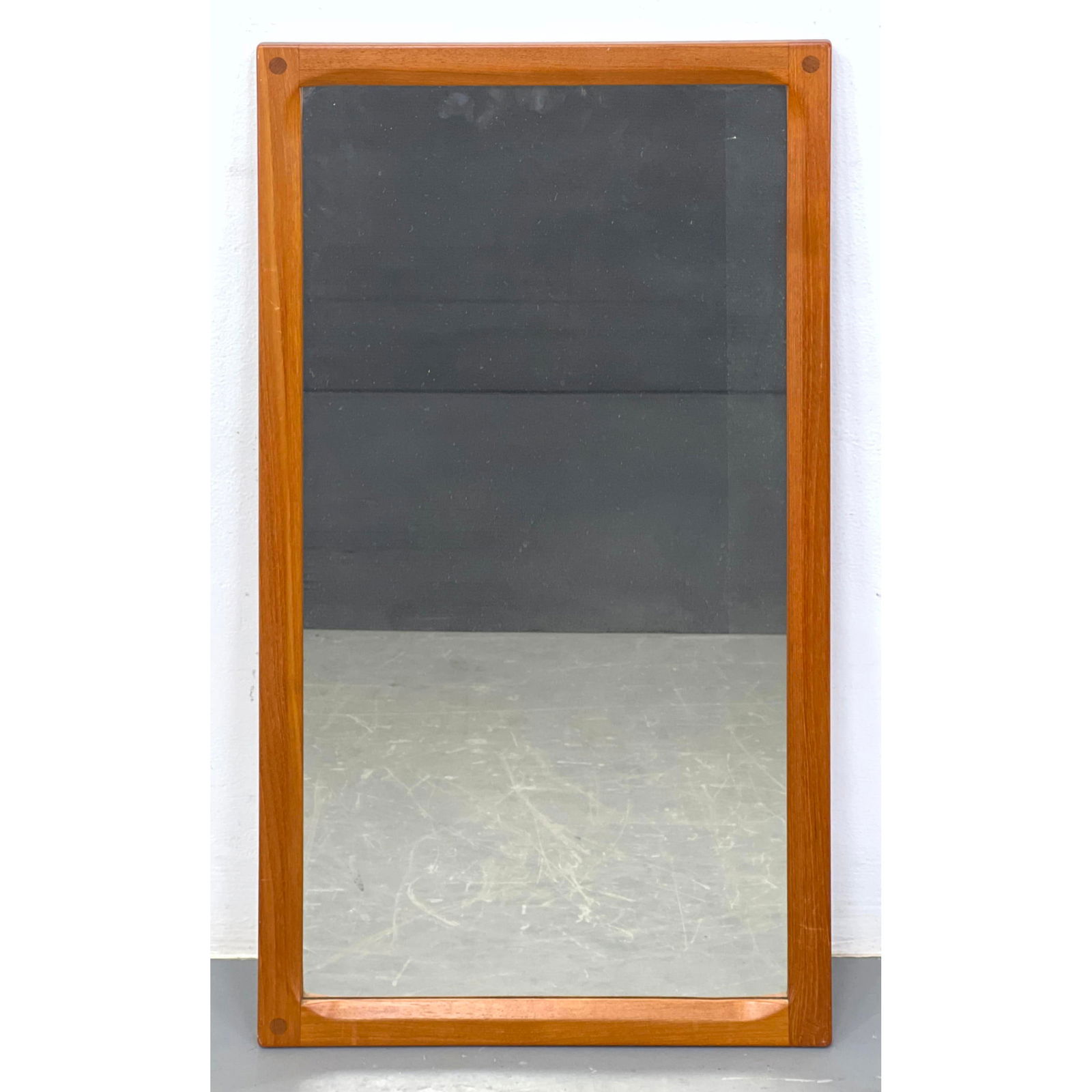 Danish teak wall mirror ASKEL KJERSGAARD Designer. Model #163. Mid Century Modernist. Marked. (1 of 7)