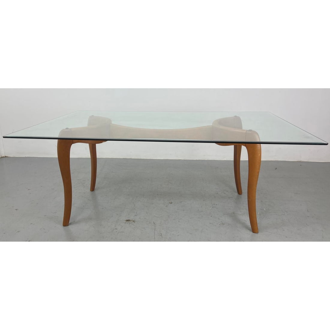 IMS Antares Cherry Wood and Glass Top Dining Table. Steer Horn Table Base. (1 of 12)