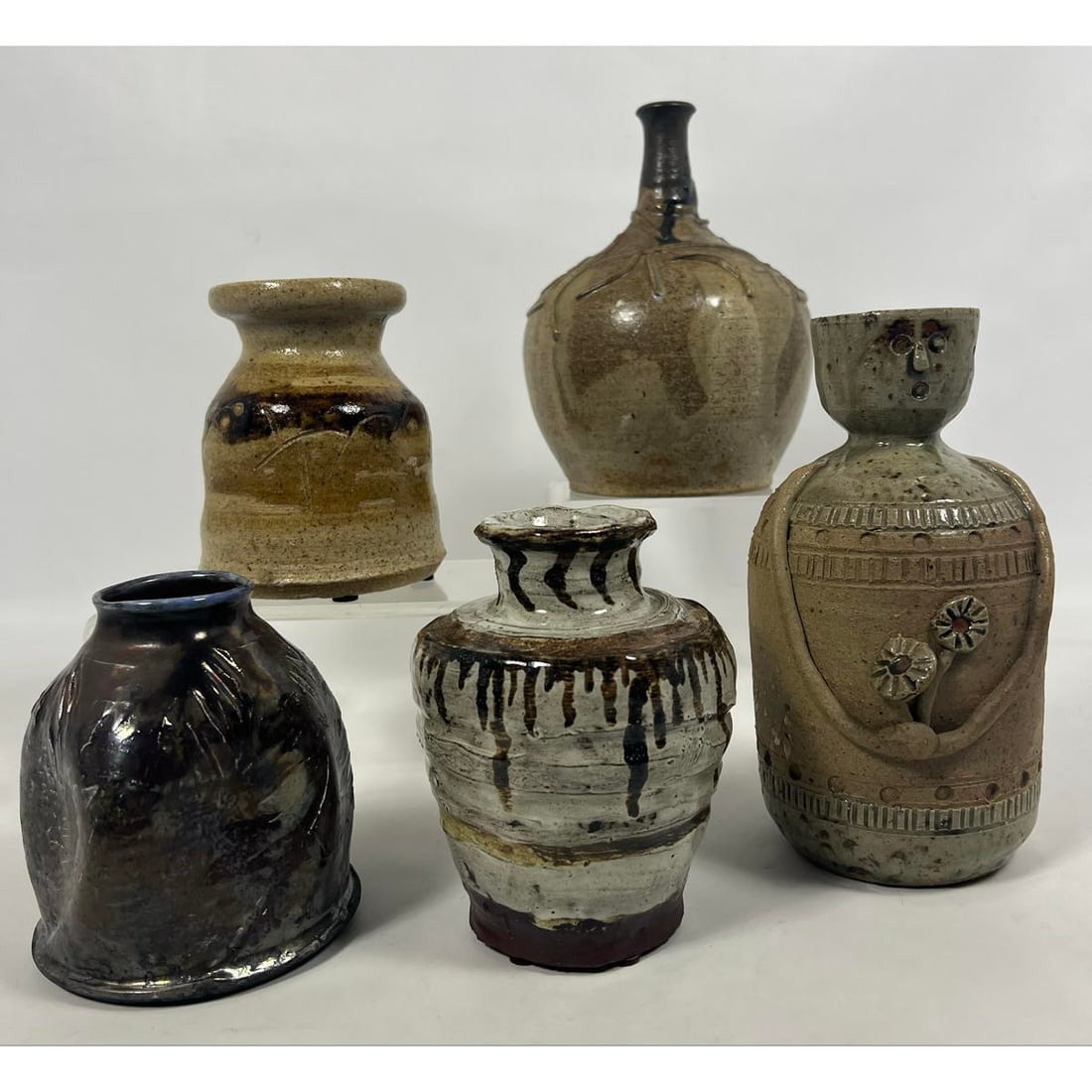 Grouping Artist Signed Pottery Vases. (1 of 15)