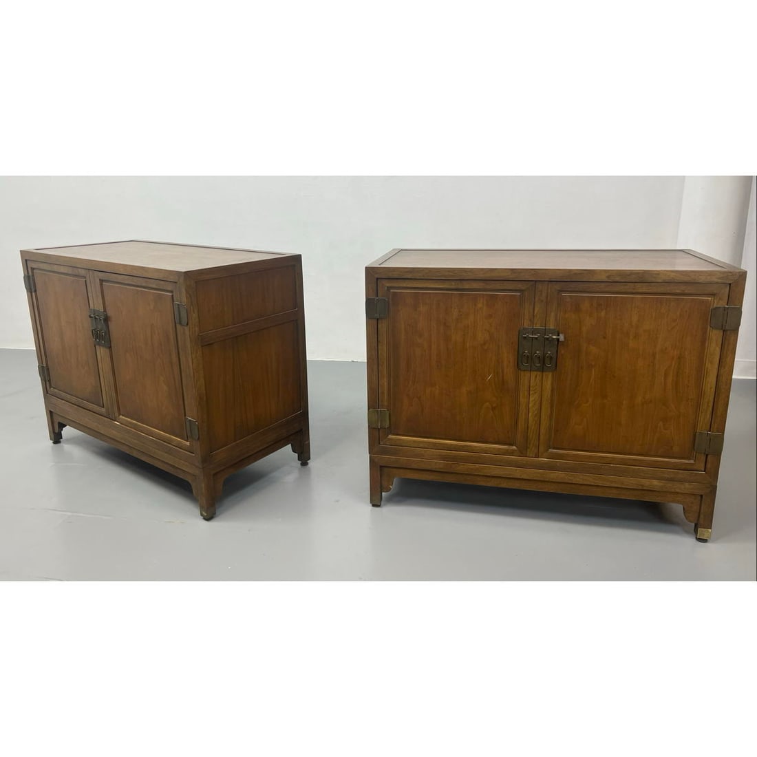 Pr BAKER Cabinets Bachelor's Chest Servers. Each with Two Doors. Different interiors: One with shelf (1 of 18)