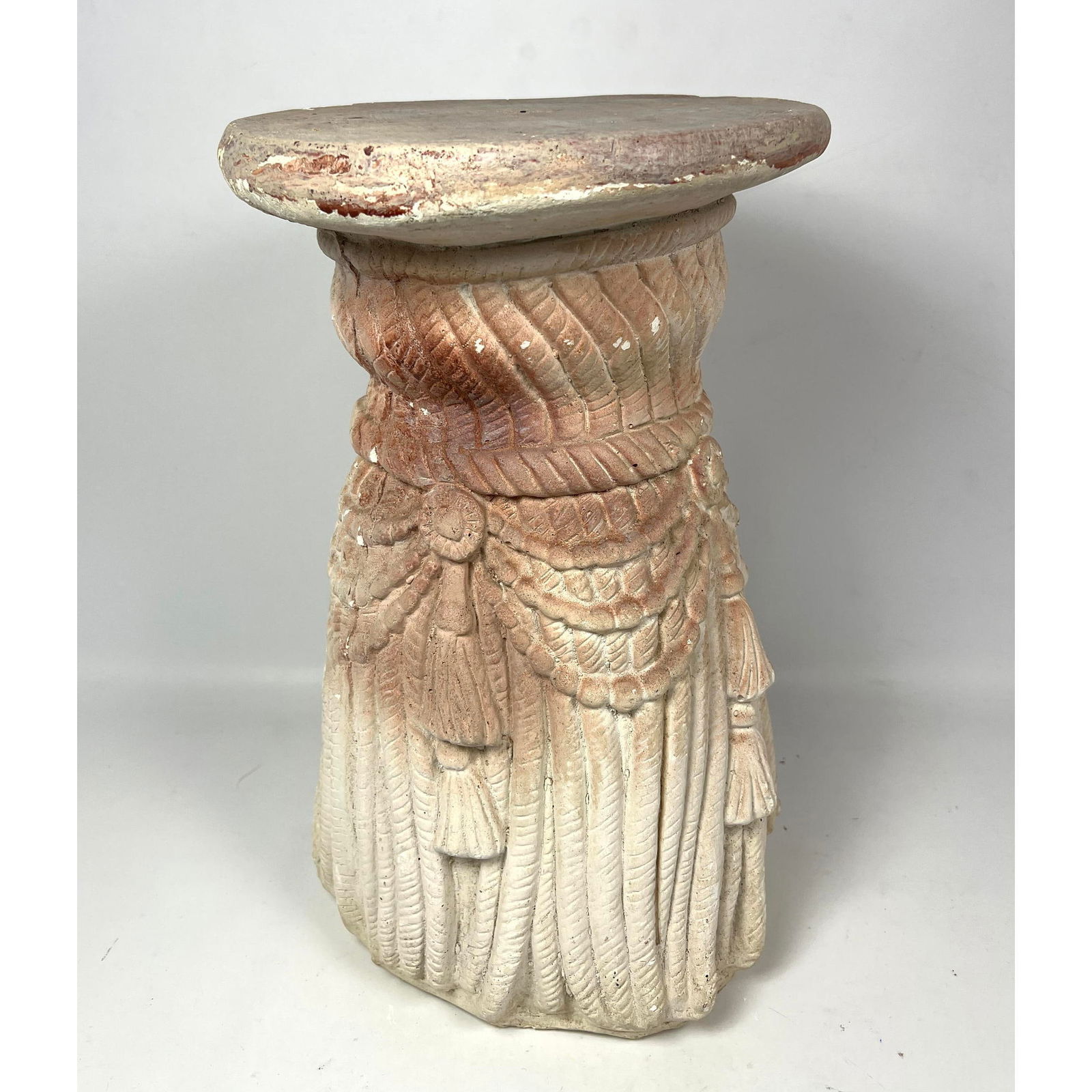 John Dickinson Style Plaster Pedestal Side Table (1 of 11)