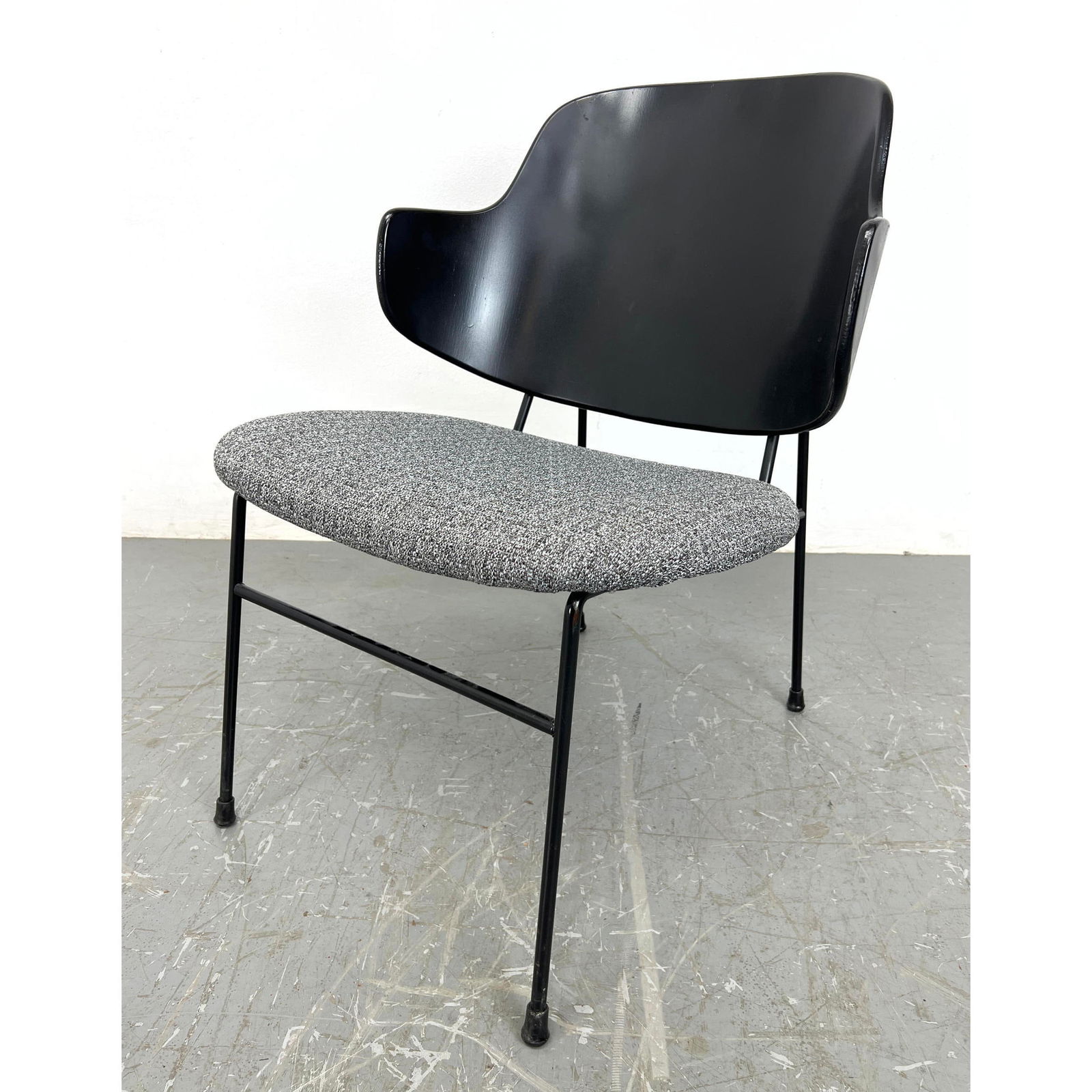 B Kofod Larsen Selig Penguin Lounge Chair. Unmarked.: B Kofod Larsen Selig Penguin Lounge Chair. Unmarked. Dimensions: H: 29.5 inches: W: 21 inches: D: 21.5 inches - Seat Height: 17 inches ---