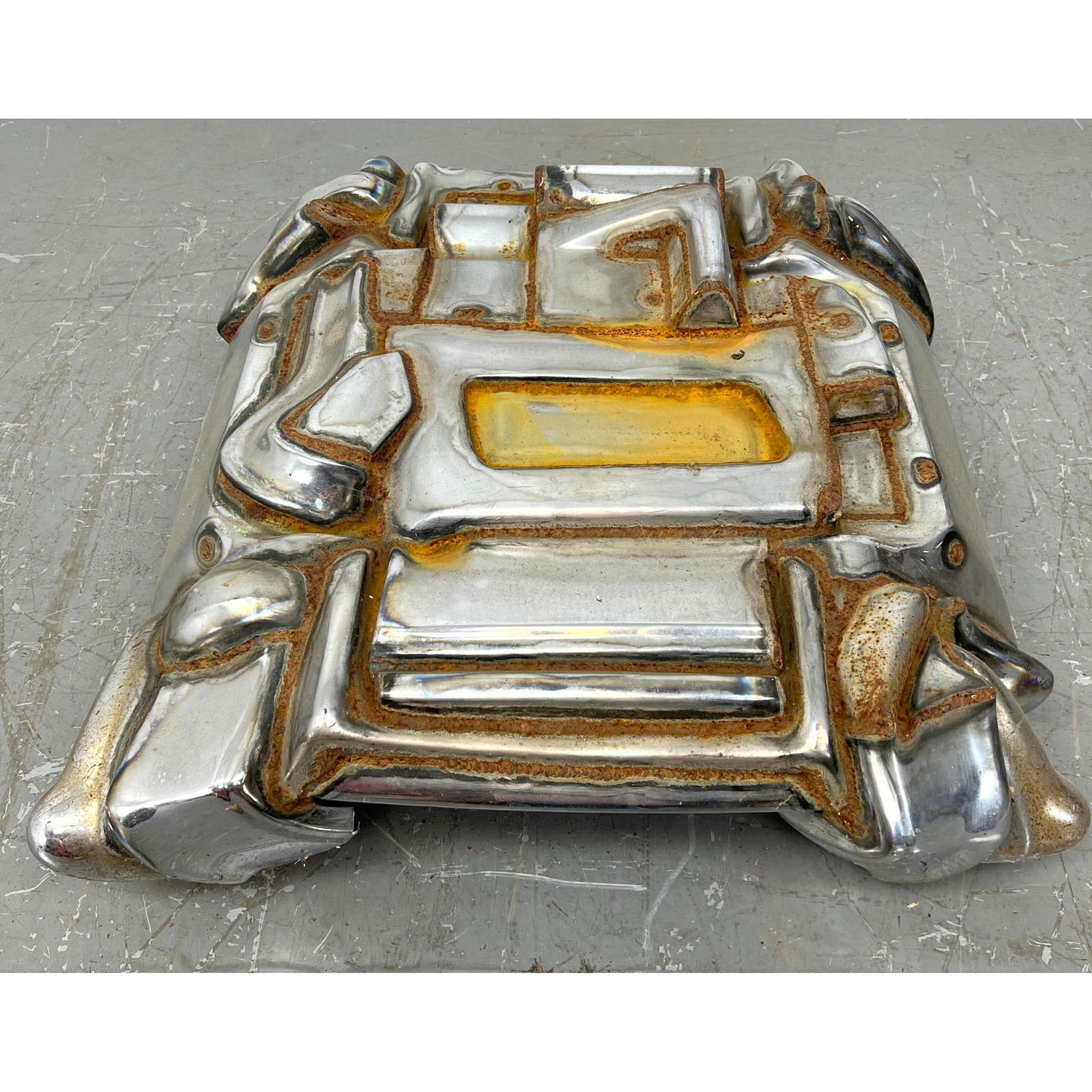 JASON SELEY Welded Auto Bumper Industrial Coffee Table. Industrial Sculpture. 1974. Foot stool.Jaso (1 of 10)
