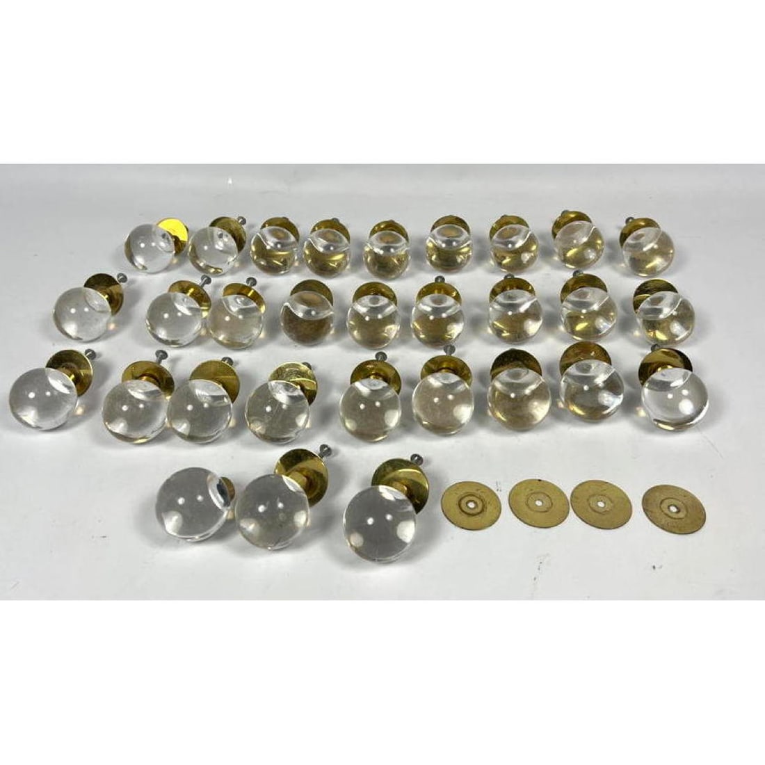 30 Lucite Furniture Dresser Knobs, handles hardware. Vintage. 29 complete, 1 needs screws or parts: 30 Lucite Furniture Dresser Knobs, handles hardware. Vintage. 29 complete, 1 needs screws or parts Dimensions: H: 1.5 inches: W: 1.5 inches: D: 1.5 inches --- US Packing and Shipping charge: $35 Plus