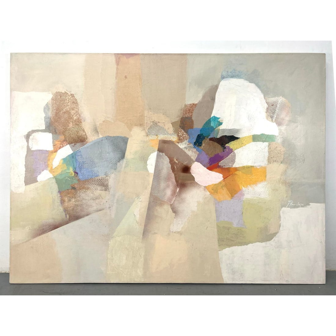 Large FERNANDO POMALAZA Modernist Abstract Painting. Signed. (1 of 11)