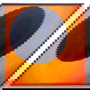 ARNOLD BELKIN Signed Modernist Abstract Painting.: ARNOLD BELKIN Signed Modernist Abstract Painting. Dimensions: H: 25.5 inches: W: 25.5 inches --- US Packing and Shipping charge: In house shipping available. Will be calculated once destination known.