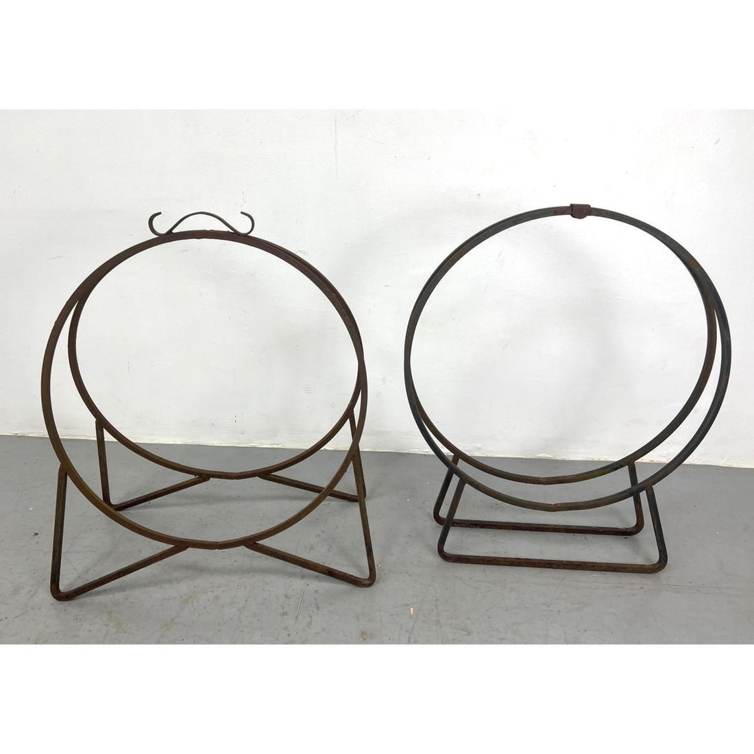 2pc Modern Iron Outdoor Log Holders. (1 of 5)