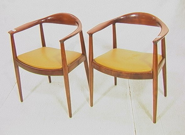 PR Hans Wegner Arm Chairs. Jorge Jensen Label.: PR Hans Wegner Arm Chairs. Jorge Jensen Label. The Chair.-- Dimensions: H: 29.75 inches: W: 24 inches: D: 20 inches ---