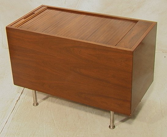 Herman Miller Tambour Top Music Speaker Cabinet.: Herman Miller Tambour Top Music Speaker Cabinet. -- Dimensions: H: 23 inches: W: 33.5 inches: D: 17.25 inches ---