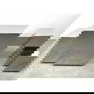 Paul Evans Style Stainless Steel Coffee Table. Abstract Cube Design. Mid Century Modern: Paul Evans Style Stainless Steel Coffee Table. Abstract Cube Design. Mid Century Modern Dimensions: Height: 18.5 inches, Width: 44 inches, Depth: 17 inches. ---