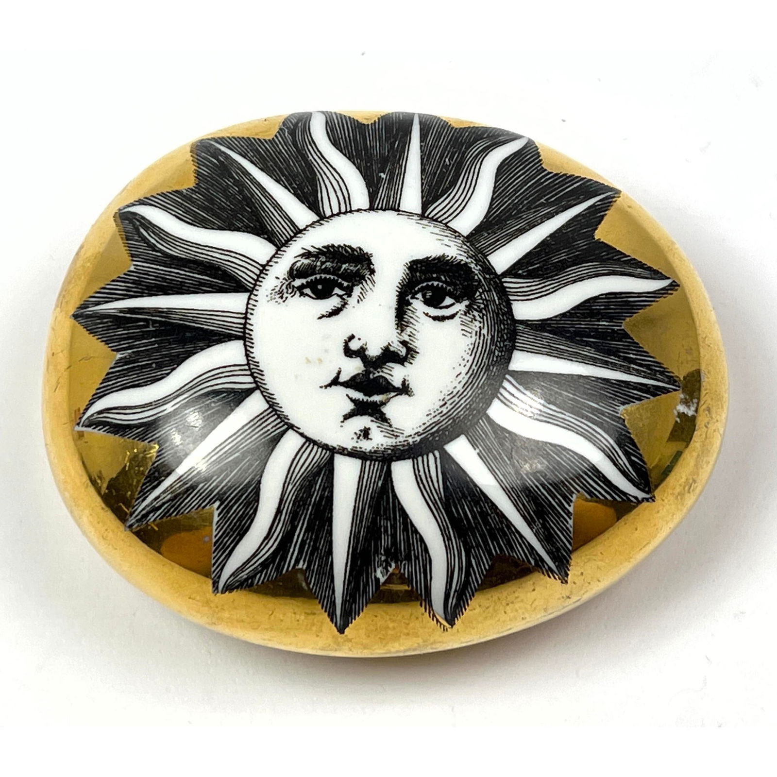 PIERO FORNASETTI Milano Paperweight.  Sun Face. (1 of 10)