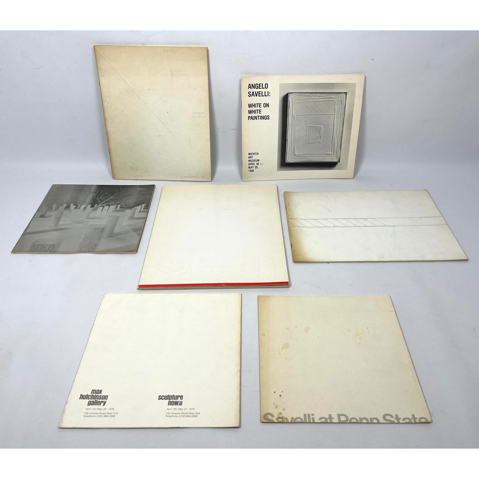 Lot ANGELO SAVELLI Ephemera. Art Catalogues. "White on White Paintings" Exhibition 1988. "Savelli at (1 of 20)