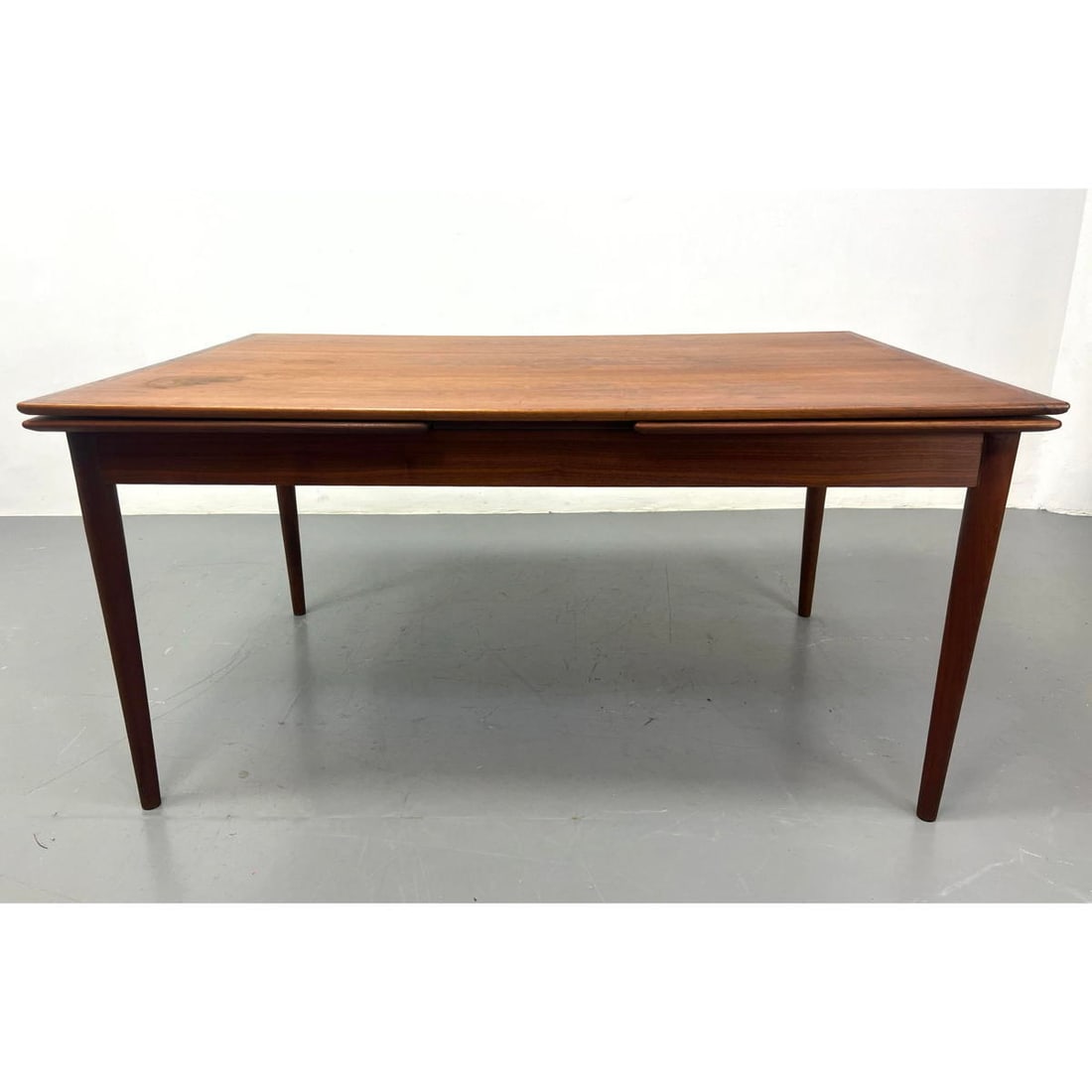 Danish Modern Teak Refractory Dining Table. 24" pull out leaves. (1 of 13)