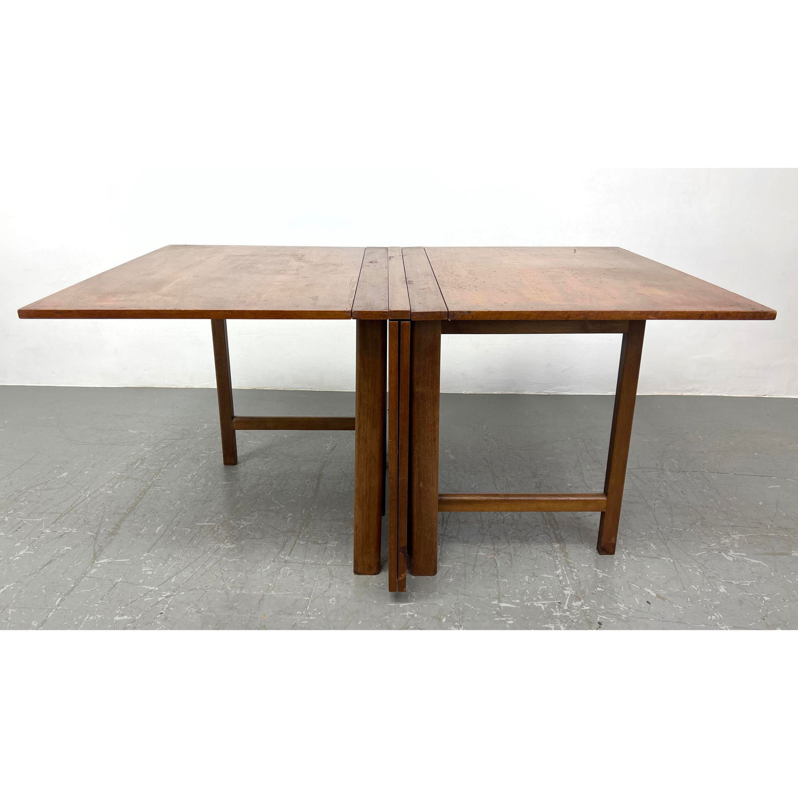 BRUNO MATHSSON "Maria" Dropside Dining Table. Unsigned. Teak. 1 swing leg unattached.: BRUNO MATHSSON "Maria" Dropside Dining Table. Unsigned. Teak. 1 swing leg unattached. Dimensions: Height: 28.5 inches, Width: 110.5 inches, Depth: 36 inches. ---