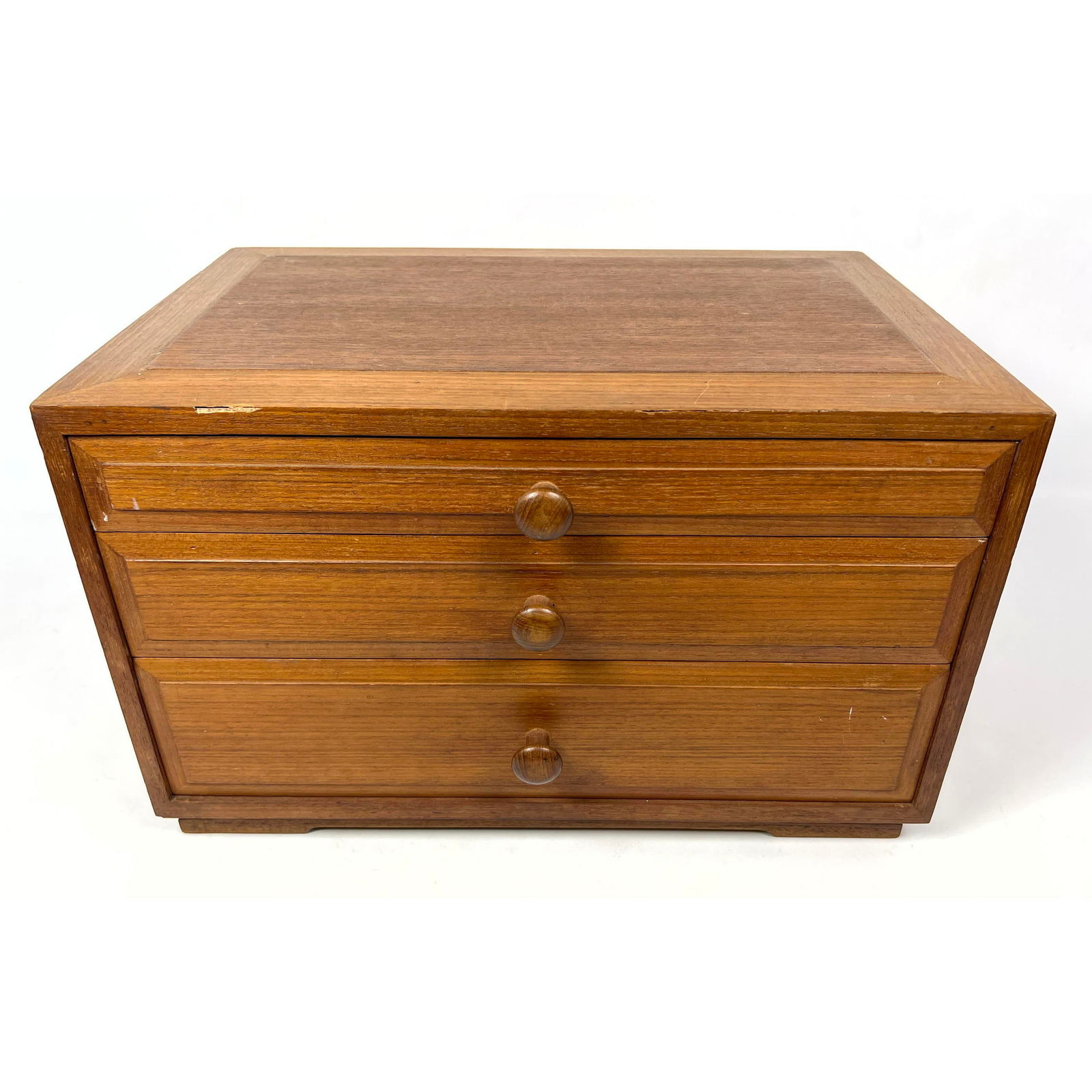 Teak Jewelry Chest with Brass Side Handles (1 of 15)