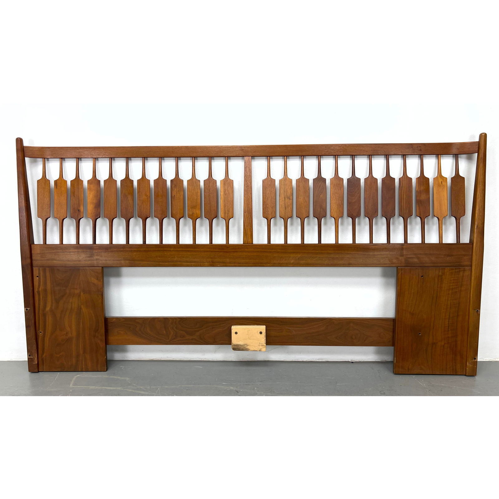 KIPP STEWART for DREXEL Walnut King or Queen Headboard. American Modern. "Declaration" Series. (1 of 7)