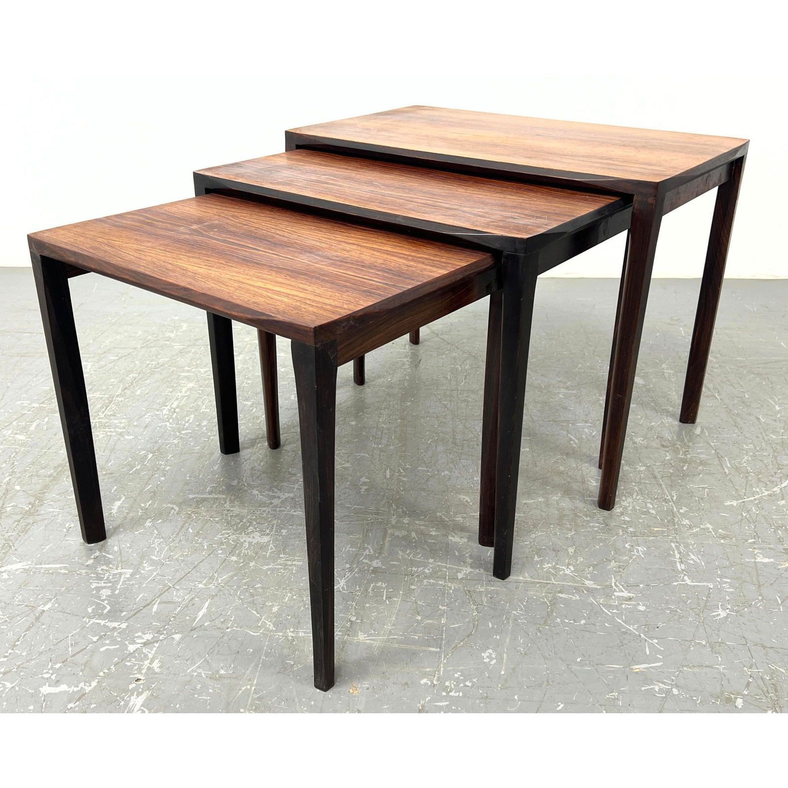 Danish Modern Denmark Rosewood Nesting Table Set (1 of 10)